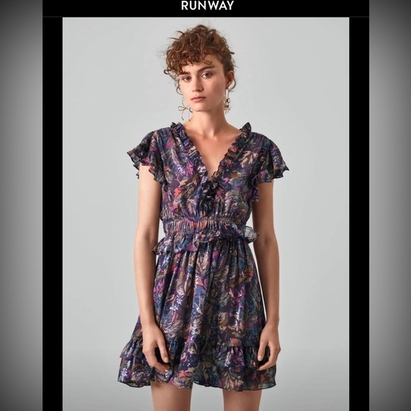 Rebecca Taylor Silk Floral Mini Dress NWT Small Summer Wedding Guest Vacay Party - Picture 1 of 10